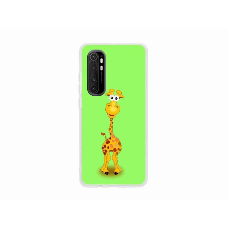 Gelový kryt mmCase na mobil Xiaomi Mi Note 10 Lite - kreslená žirafa