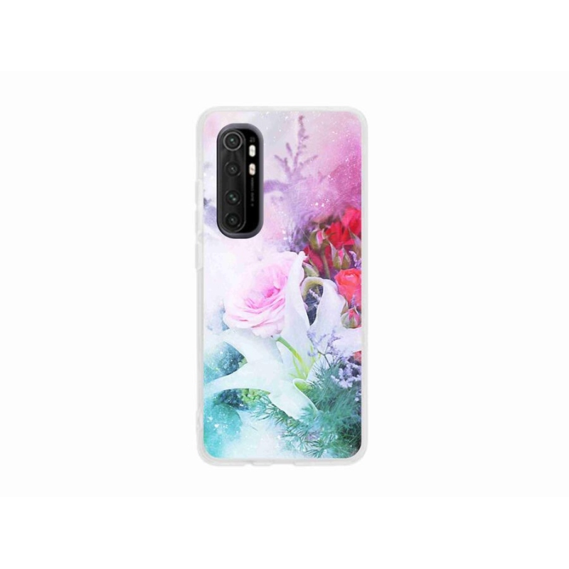 Gelový kryt mmCase na mobil Xiaomi Mi Note 10 Lite - květiny 4