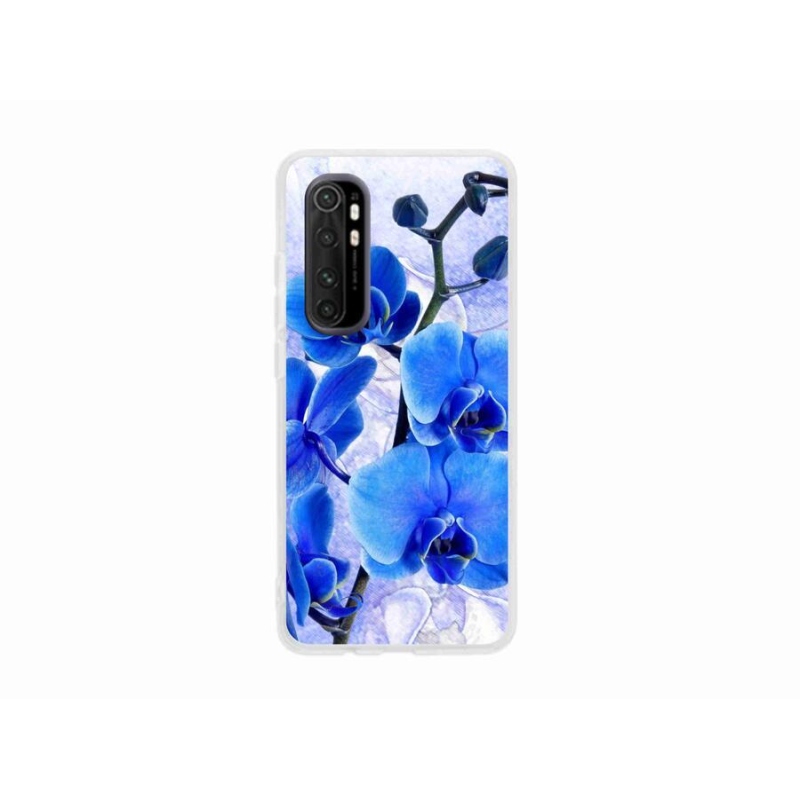 Gelový kryt mmCase na mobil Xiaomi Mi Note 10 Lite - modré květy