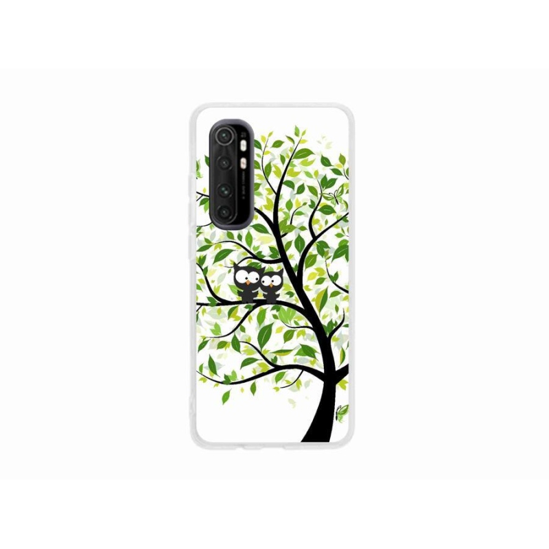 Gelový kryt mmCase na mobil Xiaomi Mi Note 10 Lite - sovičky na stromě