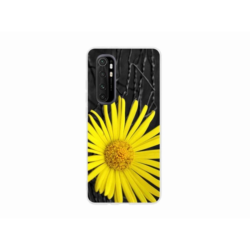Gelový kryt mmCase na mobil Xiaomi Mi Note 10 Lite - žlutá květina