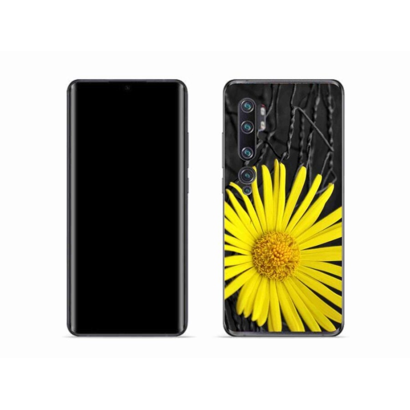 Gelový kryt mmCase na mobil Xiaomi Mi Note 10 - žlutá květina
