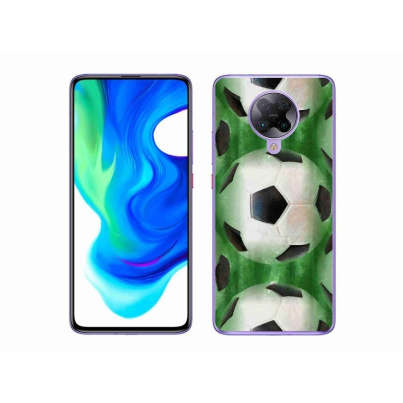 Gelový kryt mmCase na mobil Xiaomi Poco F2 Pro - fotbalový míč