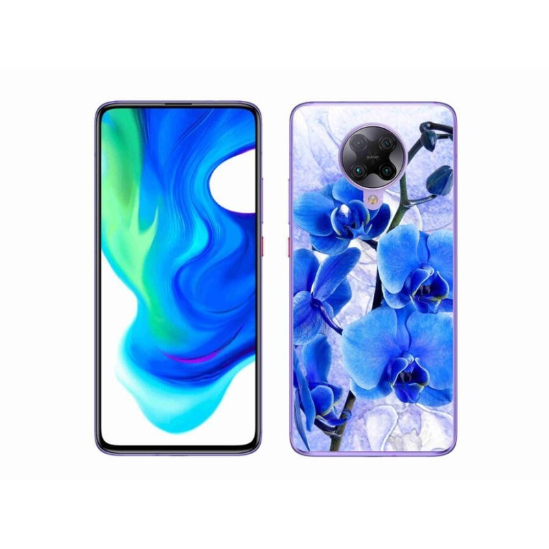 Gelový kryt mmCase na mobil Xiaomi Poco F2 Pro - modré květy