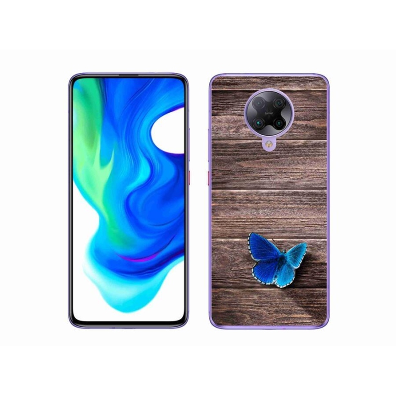 Gelový kryt mmCase na mobil Xiaomi Poco F2 Pro - modrý motýl 1