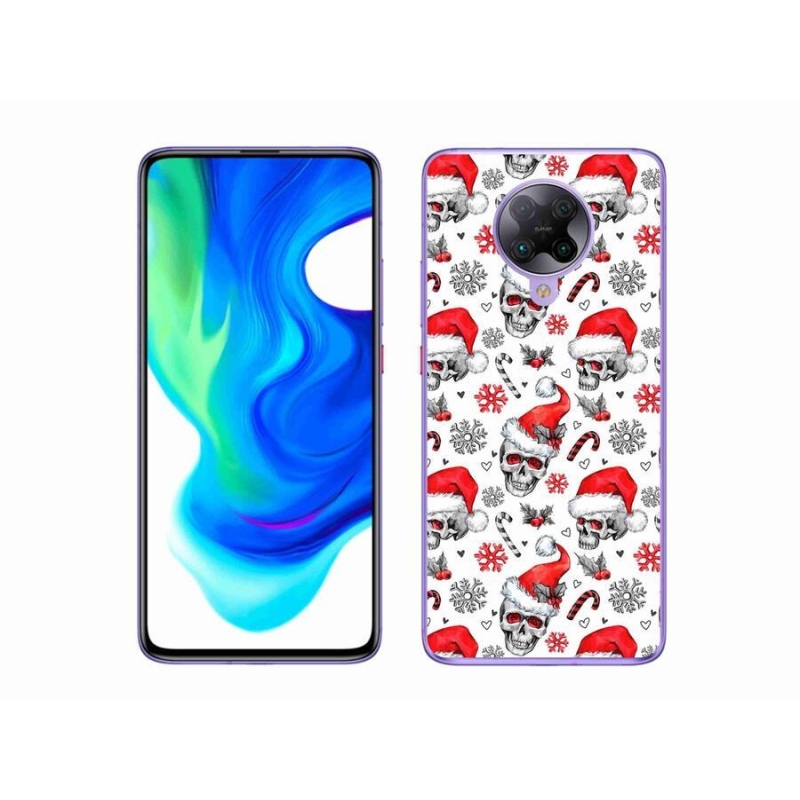 Gelový kryt mmCase na mobil Xiaomi Poco F2 Pro - vánoční lebky