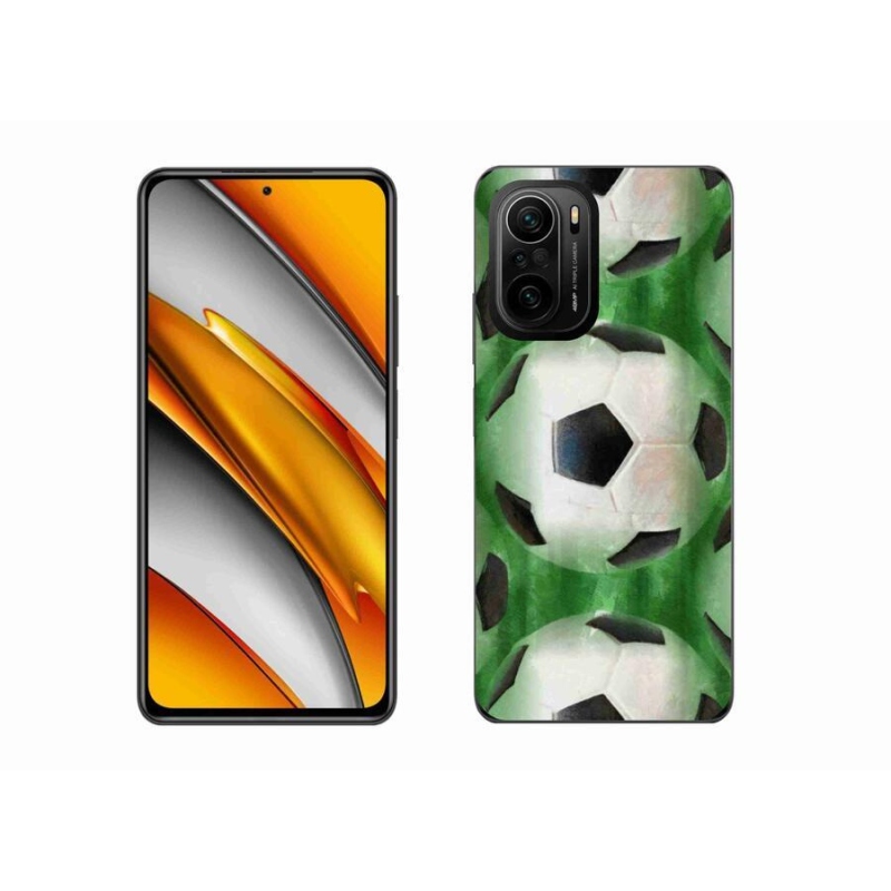 Gelový kryt mmCase na mobil Xiaomi Poco F3 - fotbalový míč
