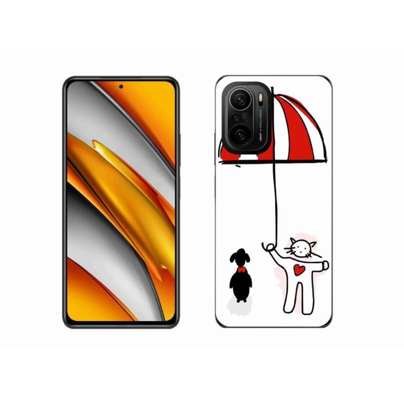 Gelový kryt mmCase na mobil Xiaomi Poco F3 - pejsek a kočička