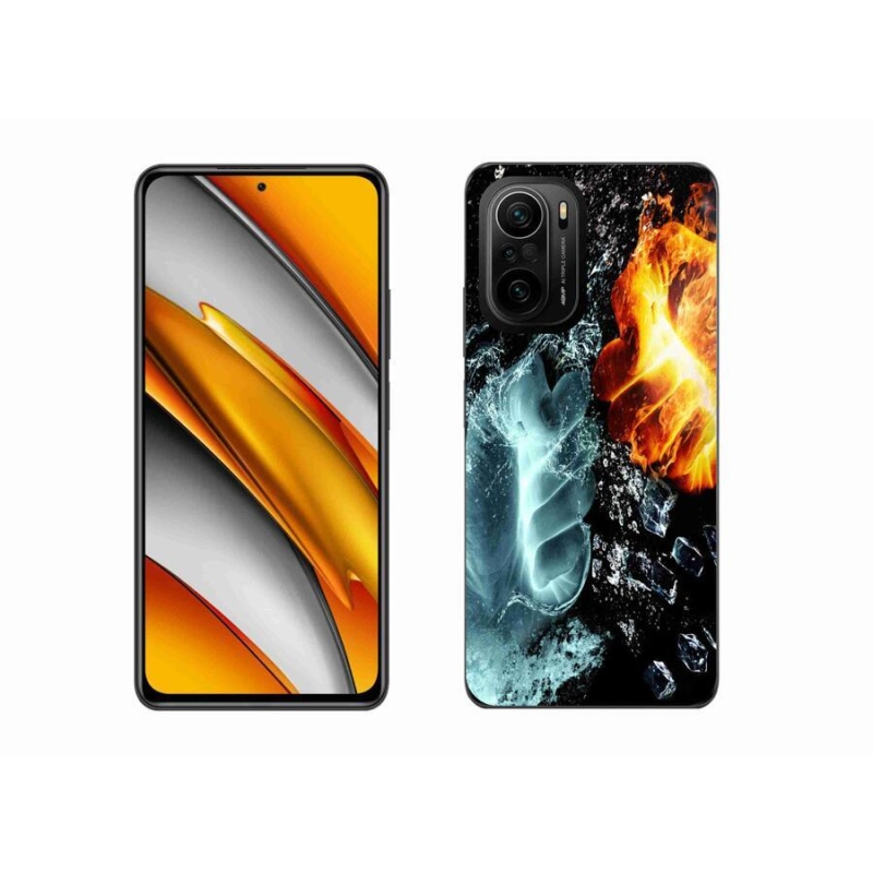 Gelový kryt mmCase na mobil Xiaomi Poco F3 - voda a oheň