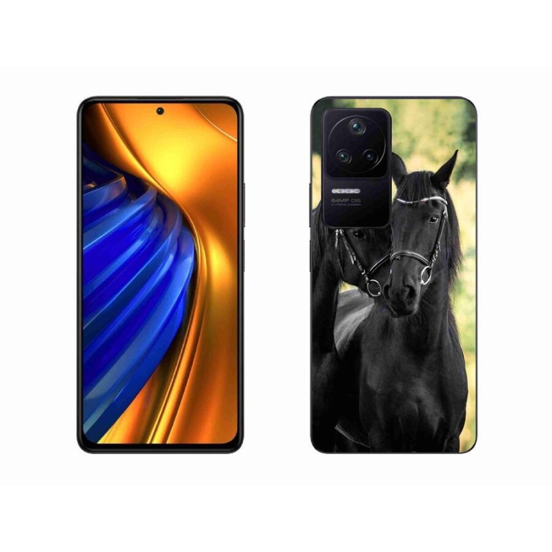 Gelový kryt mmCase na mobil Xiaomi Poco F4 - dva černí koně