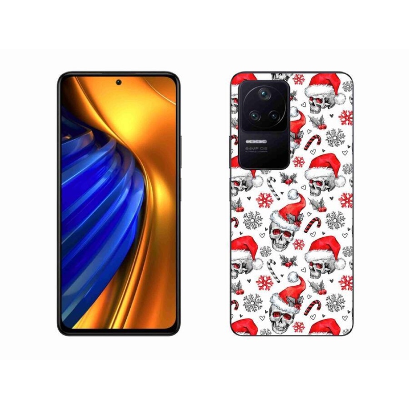 Gelový kryt mmCase na mobil Xiaomi Poco F4 - vánoční lebky