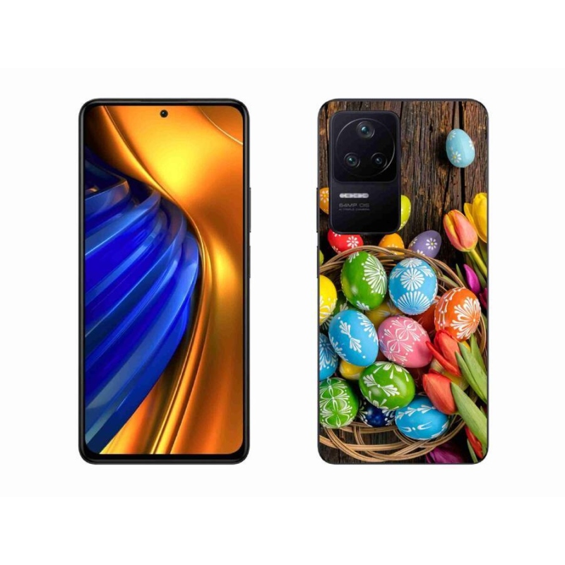 Gelový kryt mmCase na mobil Xiaomi Poco F4 - velikonoční vajíčka