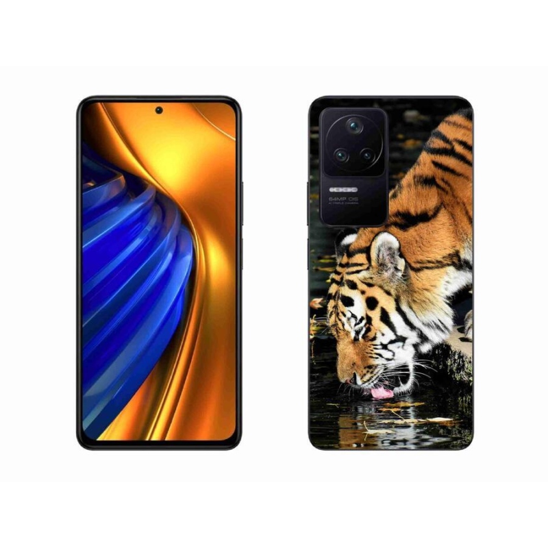Gelový kryt mmCase na mobil Xiaomi Poco F4 - žíznivý tygr