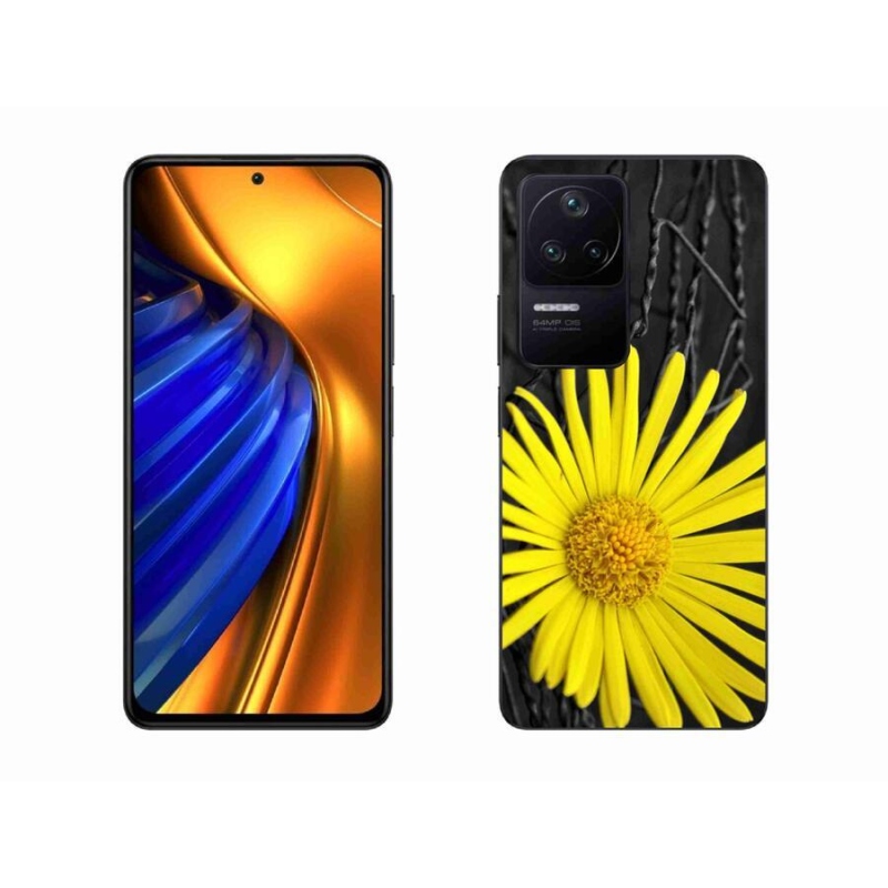 Gelový kryt mmCase na mobil Xiaomi Poco F4 - žlutá květina