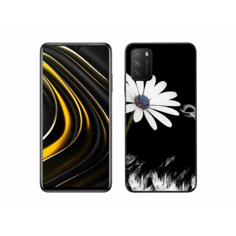 Gelový kryt mmCase na mobil Xiaomi Poco M3 - bílá květina
