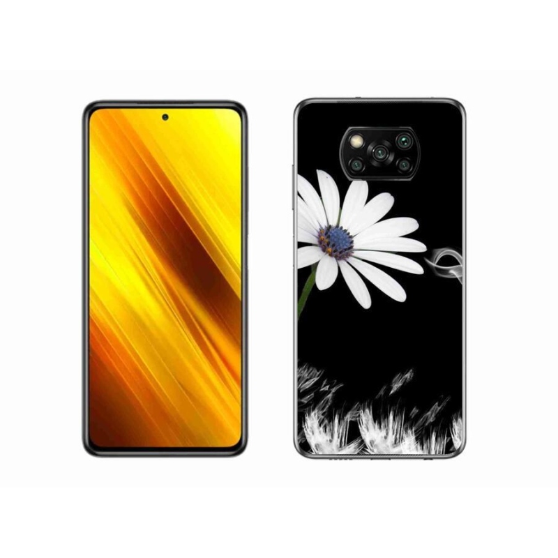 Gelový kryt mmCase na mobil Xiaomi Poco X3 - bílá květina