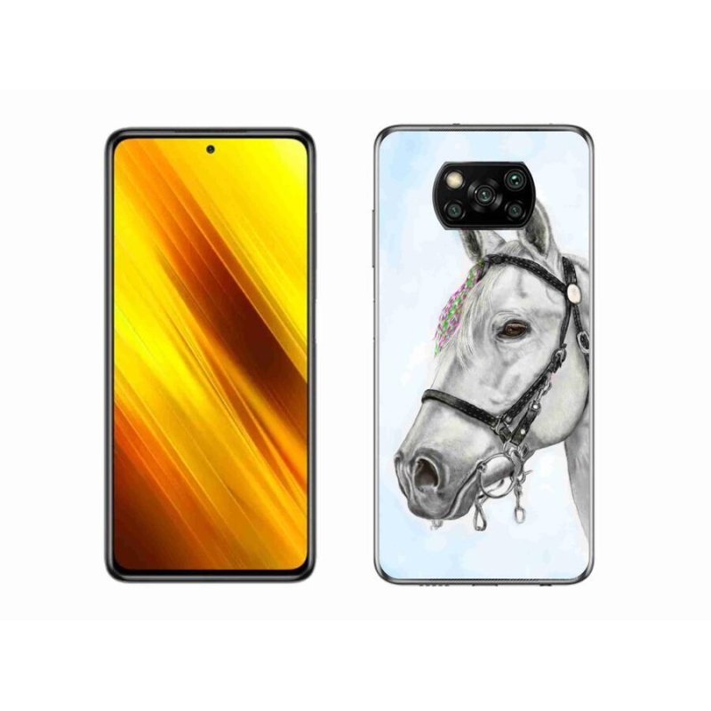 Gelový kryt mmCase na mobil Xiaomi Poco X3 - bílý kůň 1