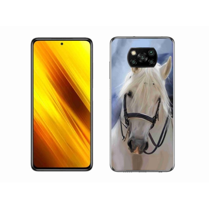 Gelový kryt mmCase na mobil Xiaomi Poco X3 - bílý kůň