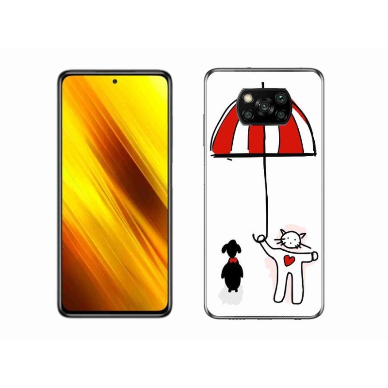 Gelový kryt mmCase na mobil Xiaomi Poco X3 - pejsek a kočička