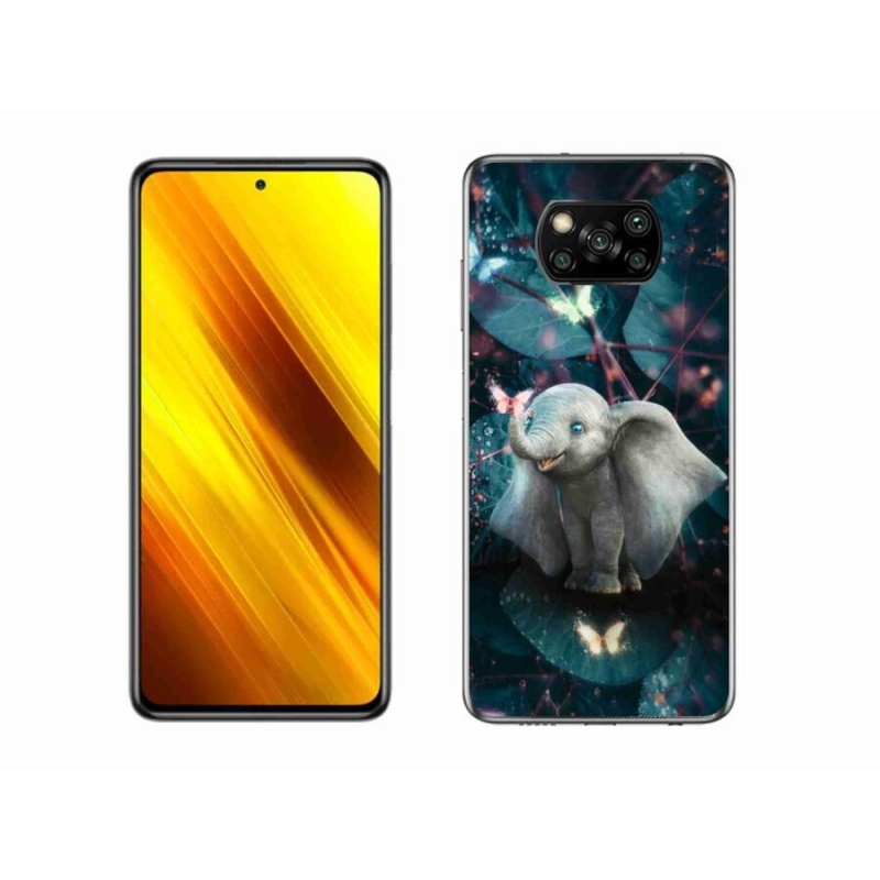Gelový kryt mmCase na mobil Xiaomi Poco X3 - roztomilý slon