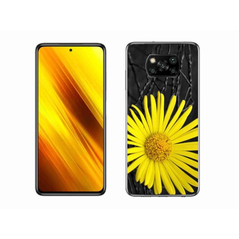 Gelový kryt mmCase na mobil Xiaomi Poco X3 - žlutá květina