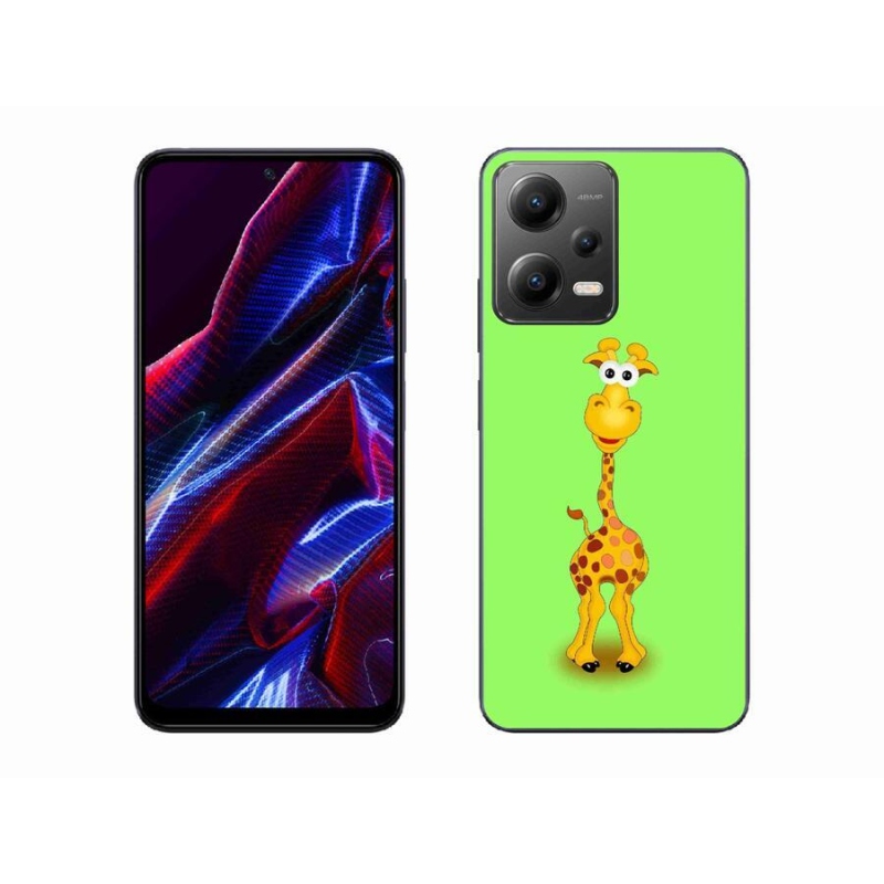 Gelový kryt mmCase na mobil Xiaomi Poco X5 5G - kreslená žirafa