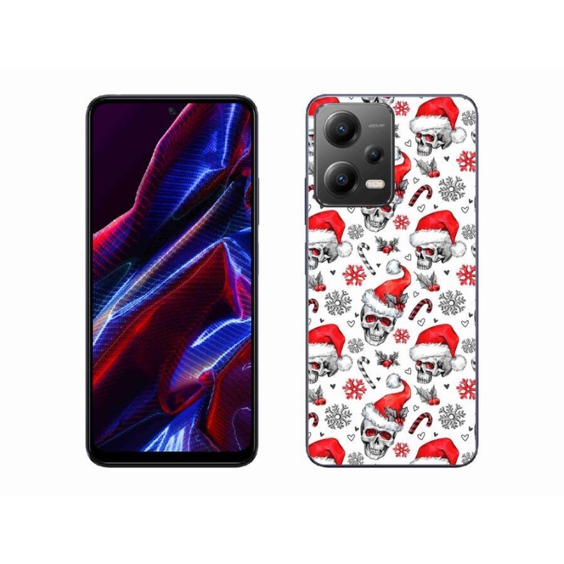 Gelový kryt mmCase na mobil Xiaomi Poco X5 5G - vánoční lebky