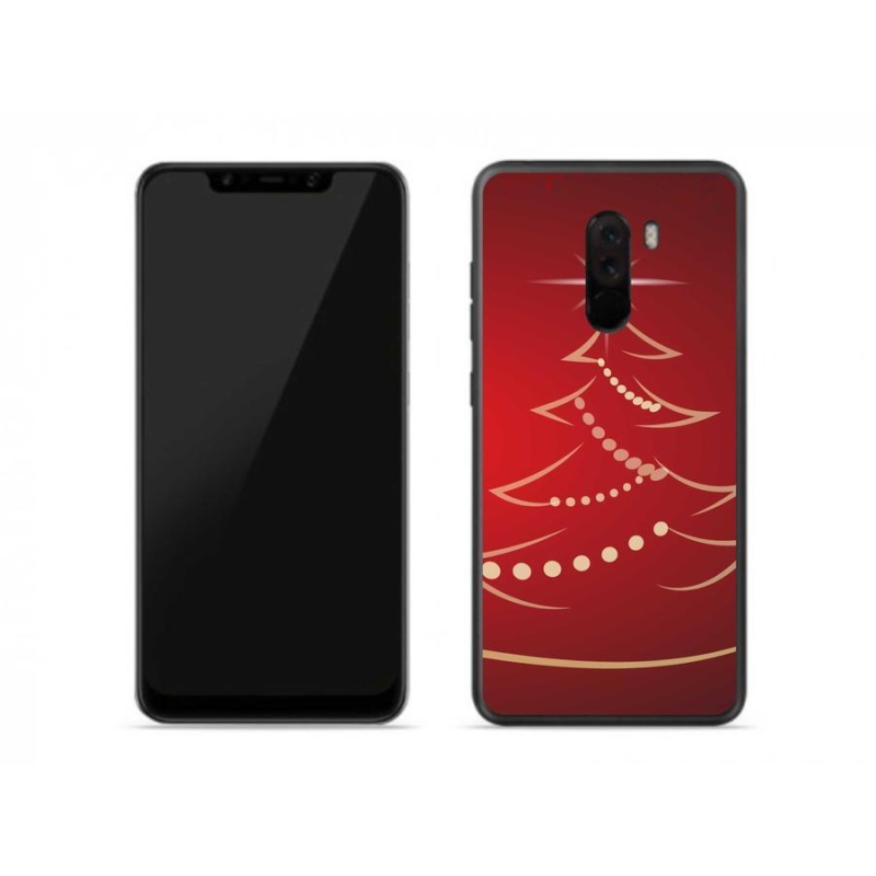 Gelový kryt mmCase na mobil Xiaomi Pocophone F1 - kreslený vánoční stromek
