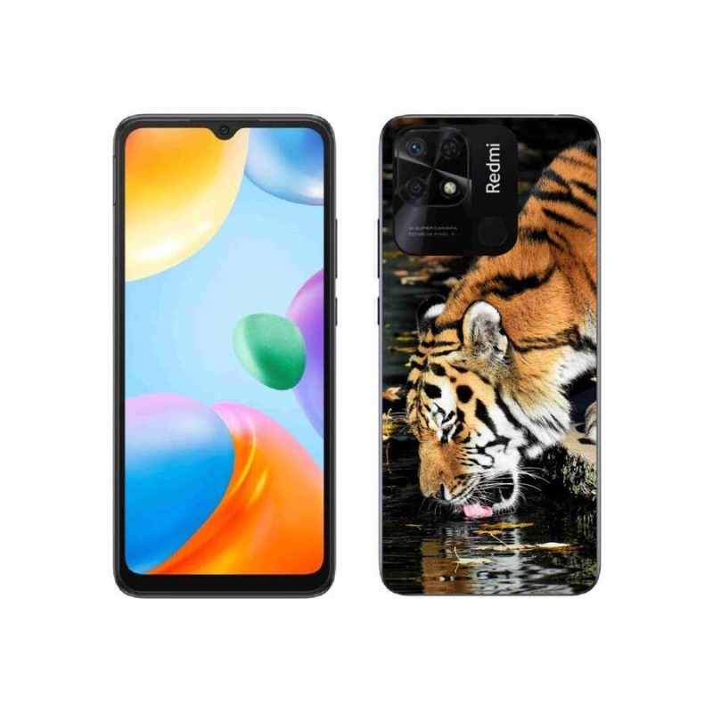 Gelový kryt mmCase na mobil Xiaomi Redmi 10C - žíznivý tygr