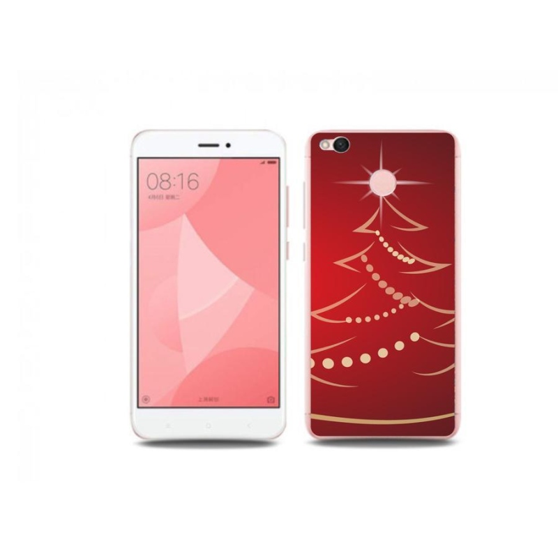 Gelový kryt mmCase na mobil Xiaomi Redmi 4X - kreslený vánoční stromek