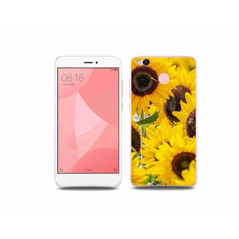 Gelový kryt mmCase na mobil Xiaomi Redmi 4X - slunečnice