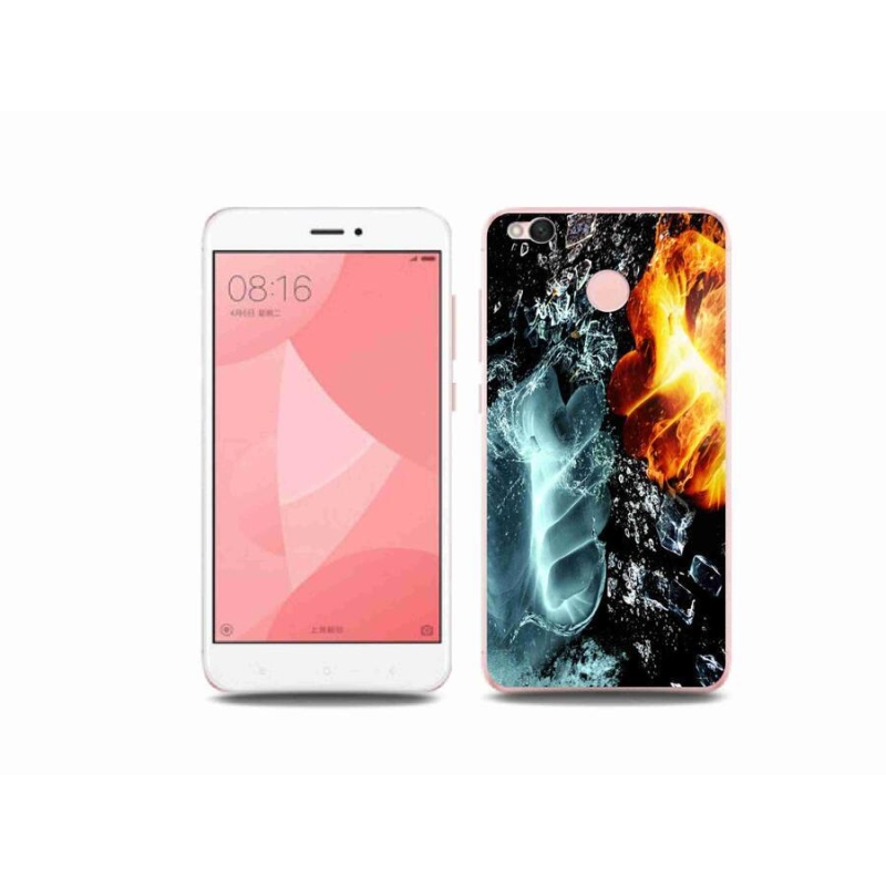 Gelový kryt mmCase na mobil Xiaomi Redmi 4X - voda a oheň