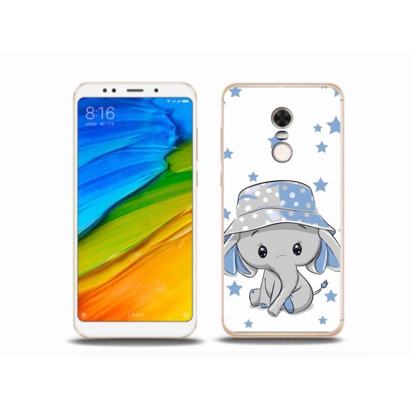 Gelový kryt mmCase na mobil Xiaomi Redmi 5 Plus - modrý slon