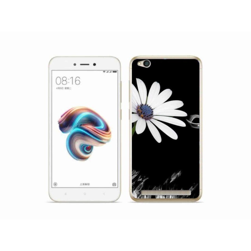 Gelový kryt mmCase na mobil Xiaomi Redmi 5A - bílá květina