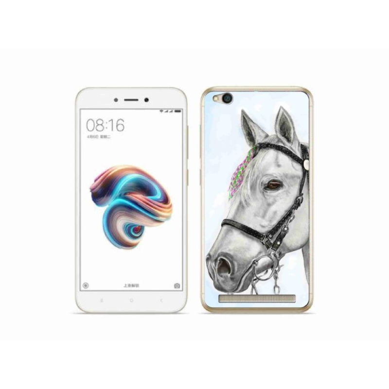 Gelový kryt mmCase na mobil Xiaomi Redmi 5A - bílý kůň 1