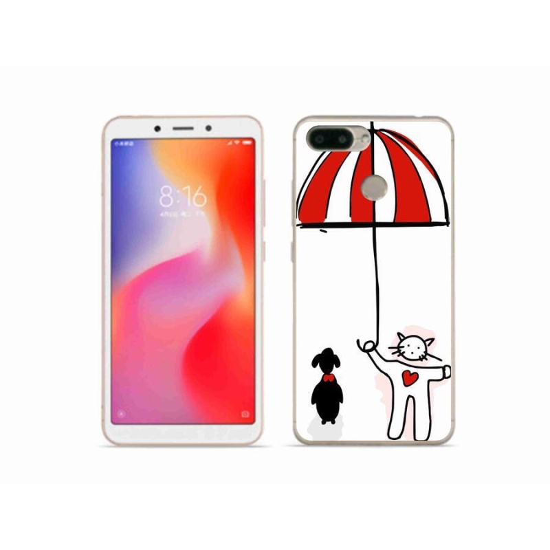 Gelový kryt mmCase na mobil Xiaomi Redmi 6 - pejsek a kočička