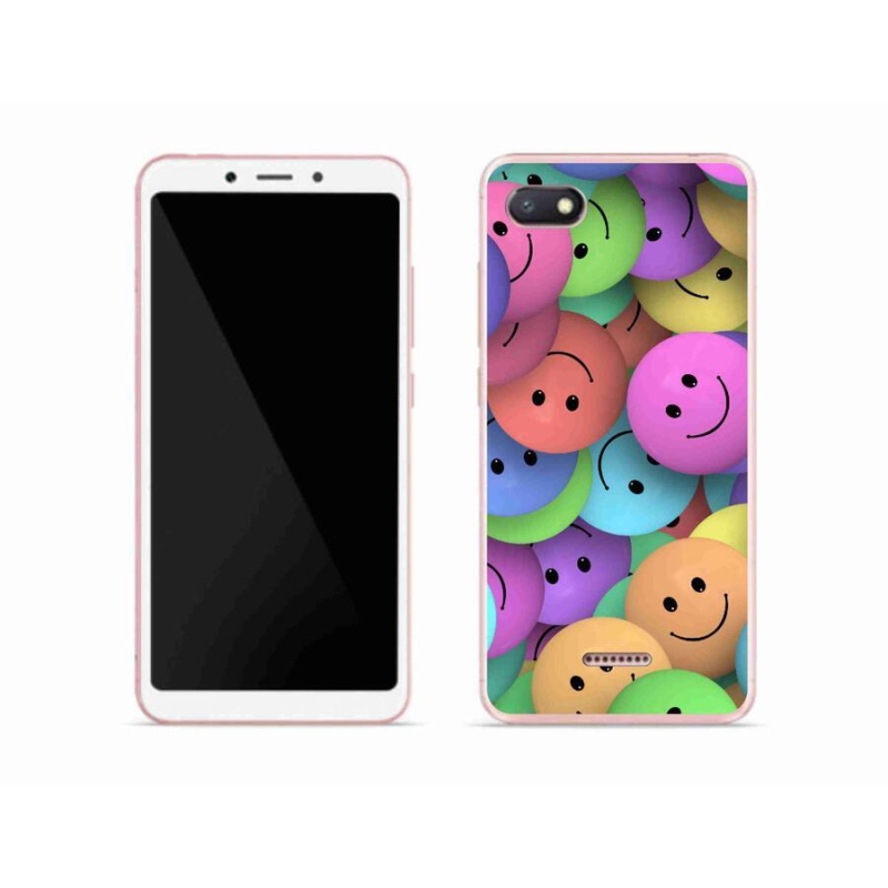 Gelový kryt mmCase na mobil Xiaomi Redmi 6A - barevní smajlíci