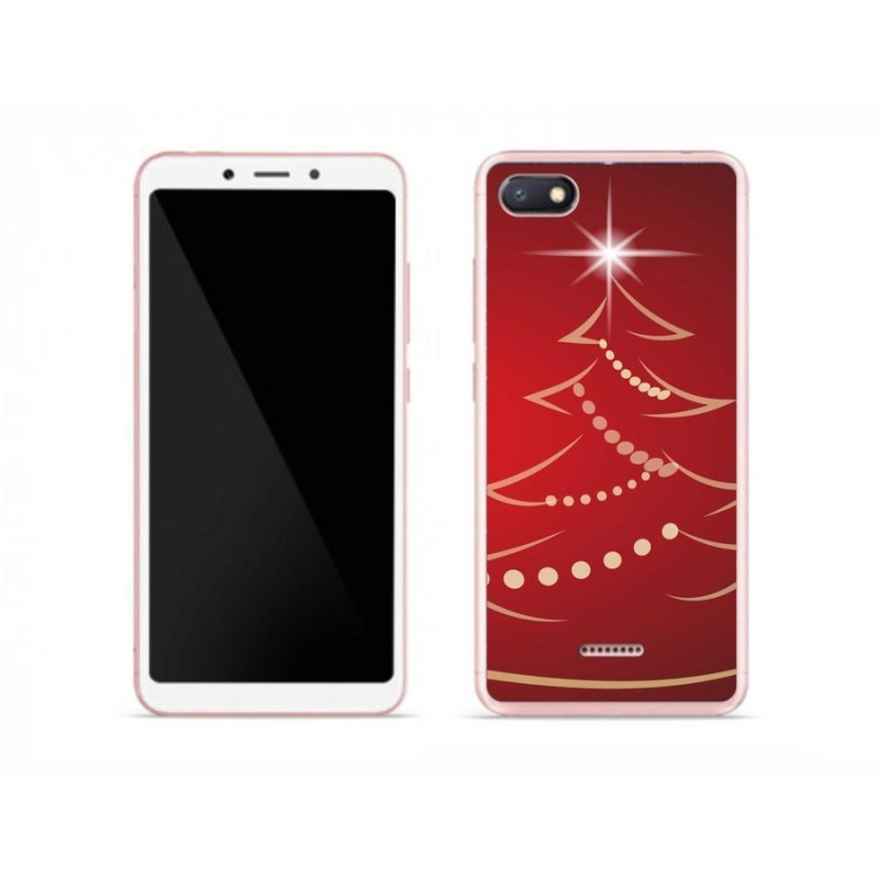 Gelový kryt mmCase na mobil Xiaomi Redmi 6A - kreslený vánoční stromek
