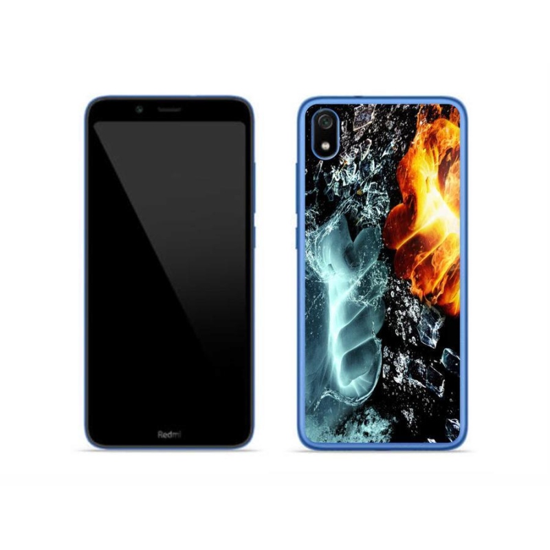 Gelový kryt mmCase na mobil Xiaomi Redmi 7A - voda a oheň
