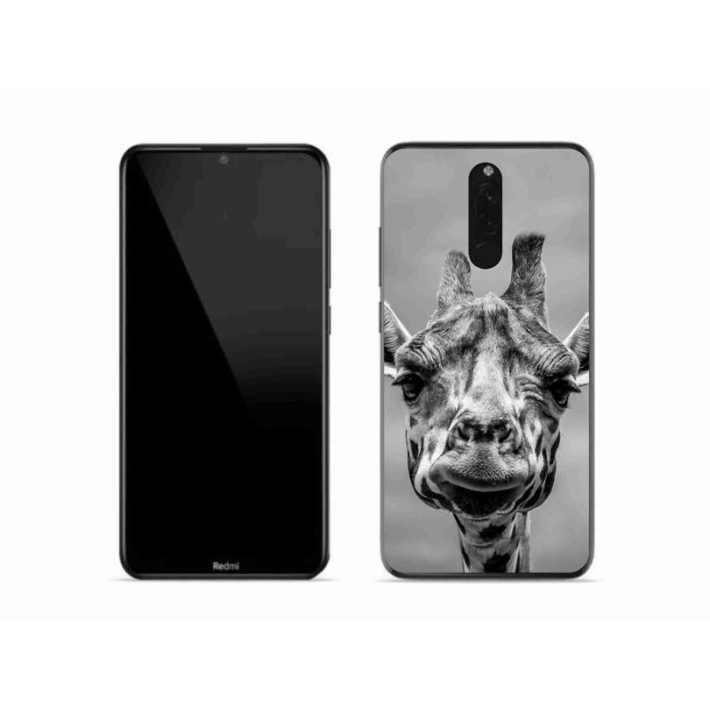 Gelový kryt mmCase na mobil Xiaomi Redmi 8 - černobílá žirafa