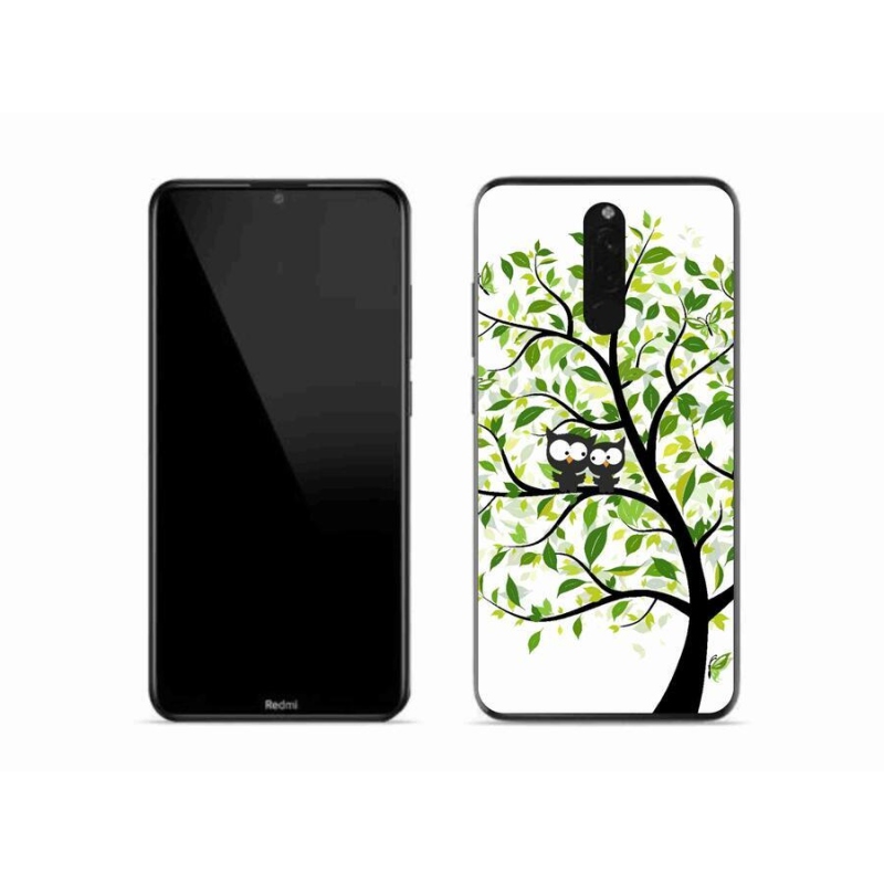 Gelový kryt mmCase na mobil Xiaomi Redmi 8 - sovičky na stromě