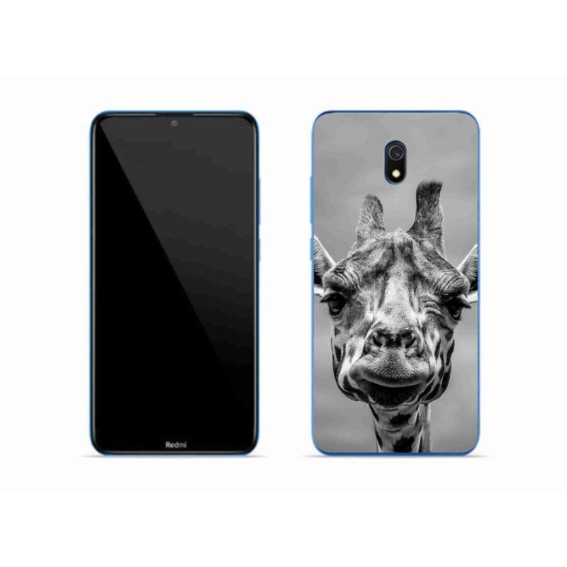 Gelový kryt mmCase na mobil Xiaomi Redmi 8A - černobílá žirafa