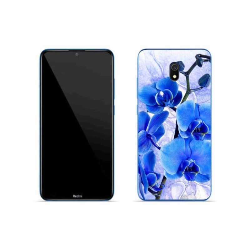 Gelový kryt mmCase na mobil Xiaomi Redmi 8A - modré květy