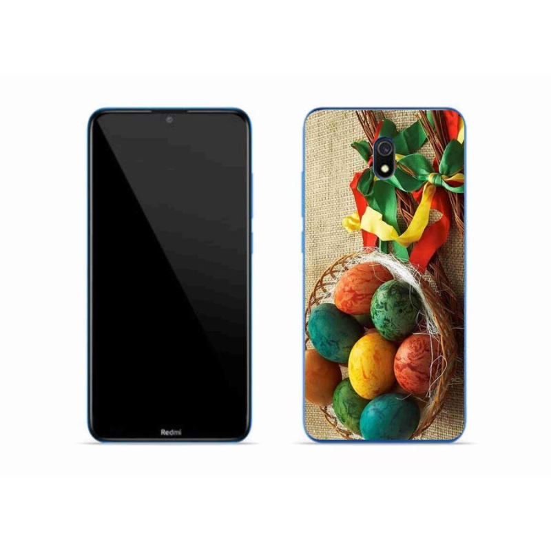 Gelový kryt mmCase na mobil Xiaomi Redmi 8A - pomlázky a vajíčka