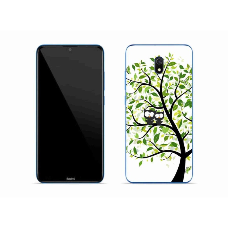 Gelový kryt mmCase na mobil Xiaomi Redmi 8A - sovičky na stromě