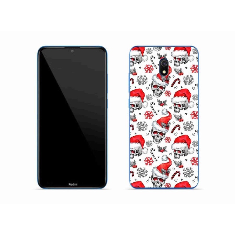 Gelový kryt mmCase na mobil Xiaomi Redmi 8A - vánoční lebky