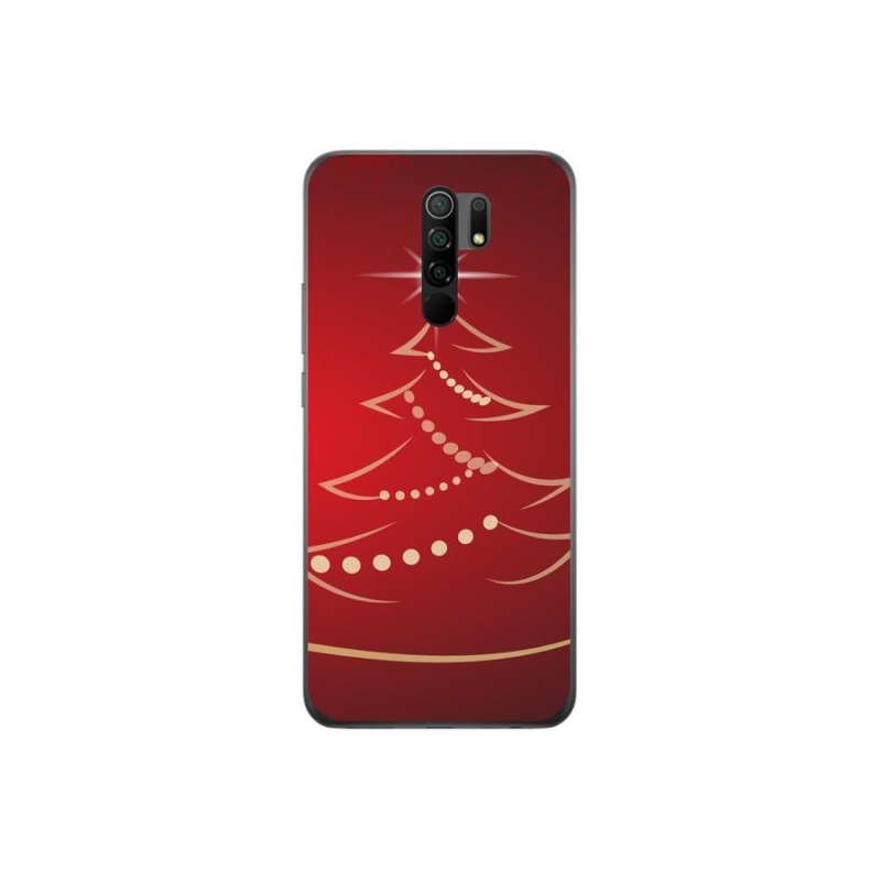 Gelový kryt mmCase na mobil Xiaomi Redmi 9 - kreslený vánoční stromek