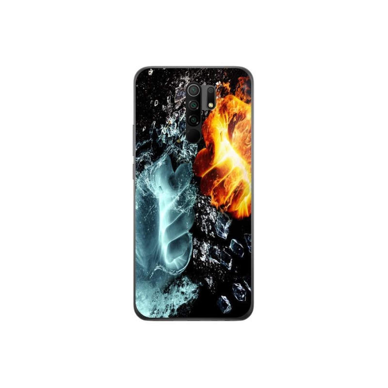 Gelový kryt mmCase na mobil Xiaomi Redmi 9 - voda a oheň