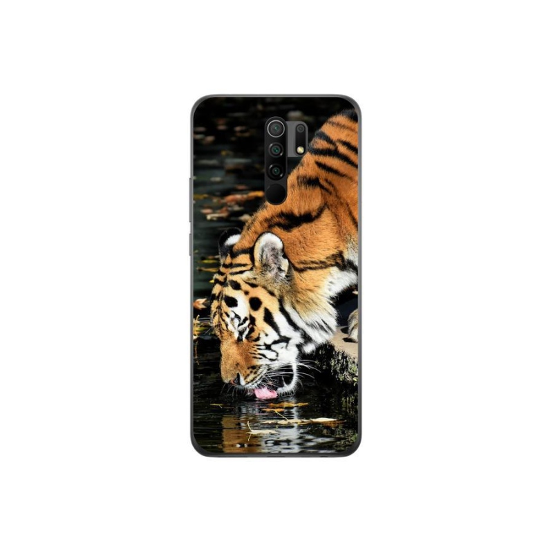 Gelový kryt mmCase na mobil Xiaomi Redmi 9 - žíznivý tygr