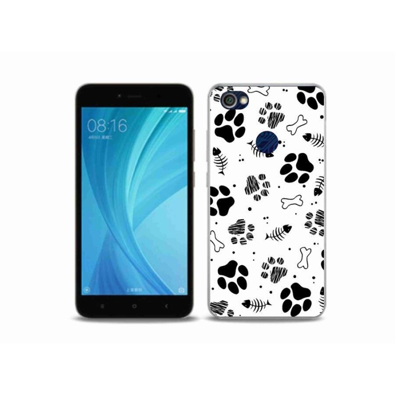 Gelový kryt mmCase na mobil Xiaomi Redmi Note 5A Prime - psí tlapky 1